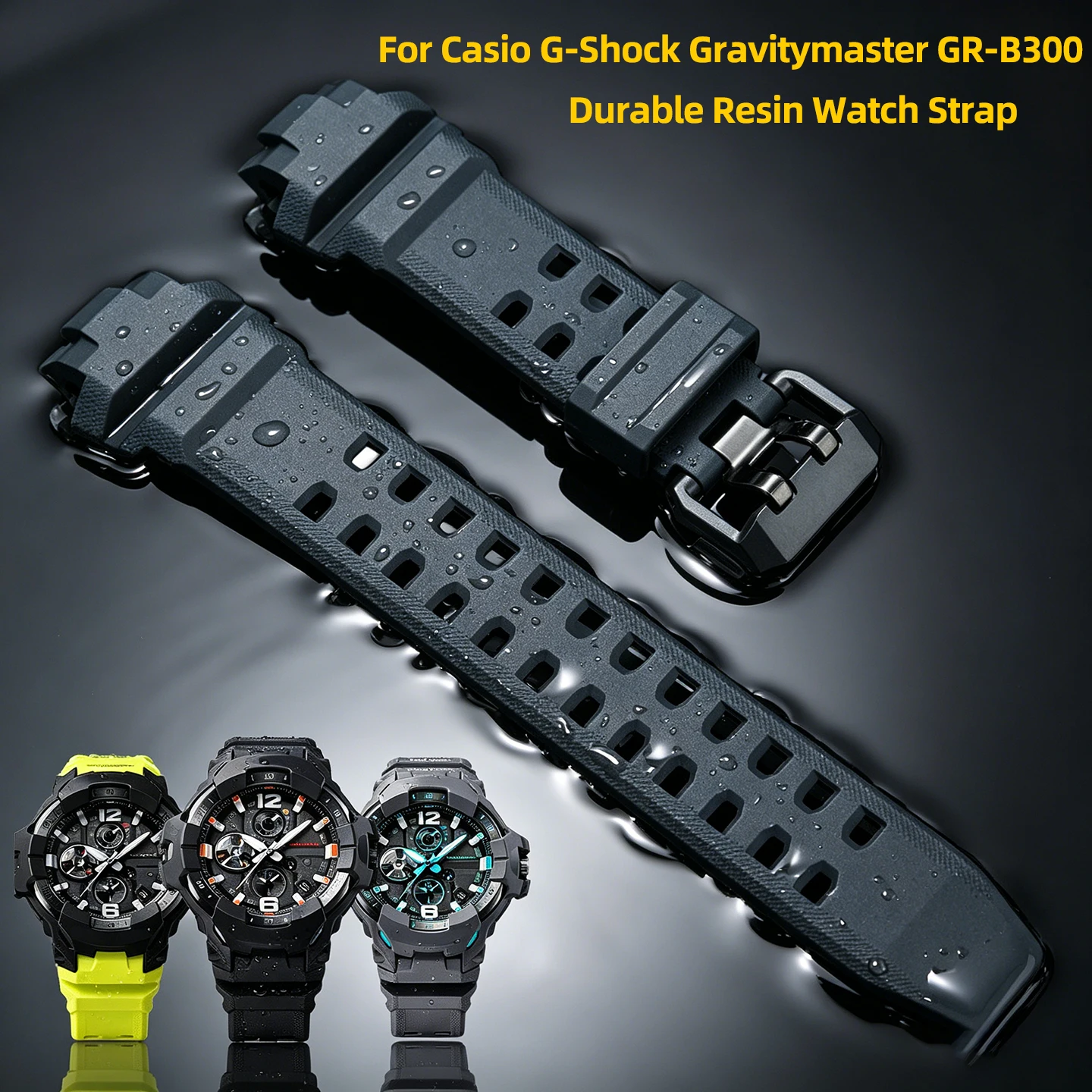Фото Прочный ремешок для часов из полимерной смолы TPU, сменный ремешок для Casio G-Shock Gravitymaster GR-B300 Module 5719, спортивный мужской браслет №1