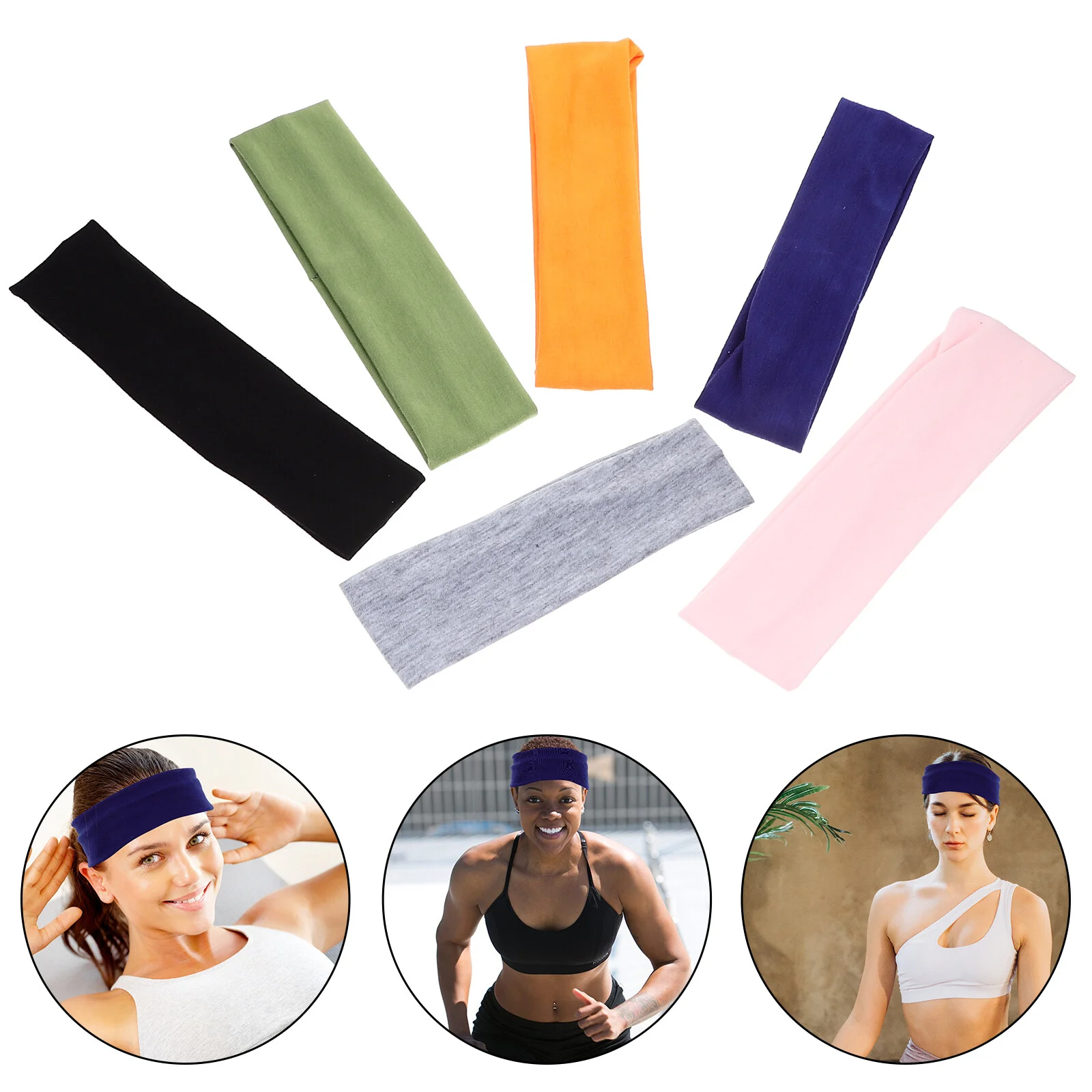 

Elastic Band Decorative Headbands Sports Hair Wrap Gym Elastic Hair Bandss Women Portable Yoga