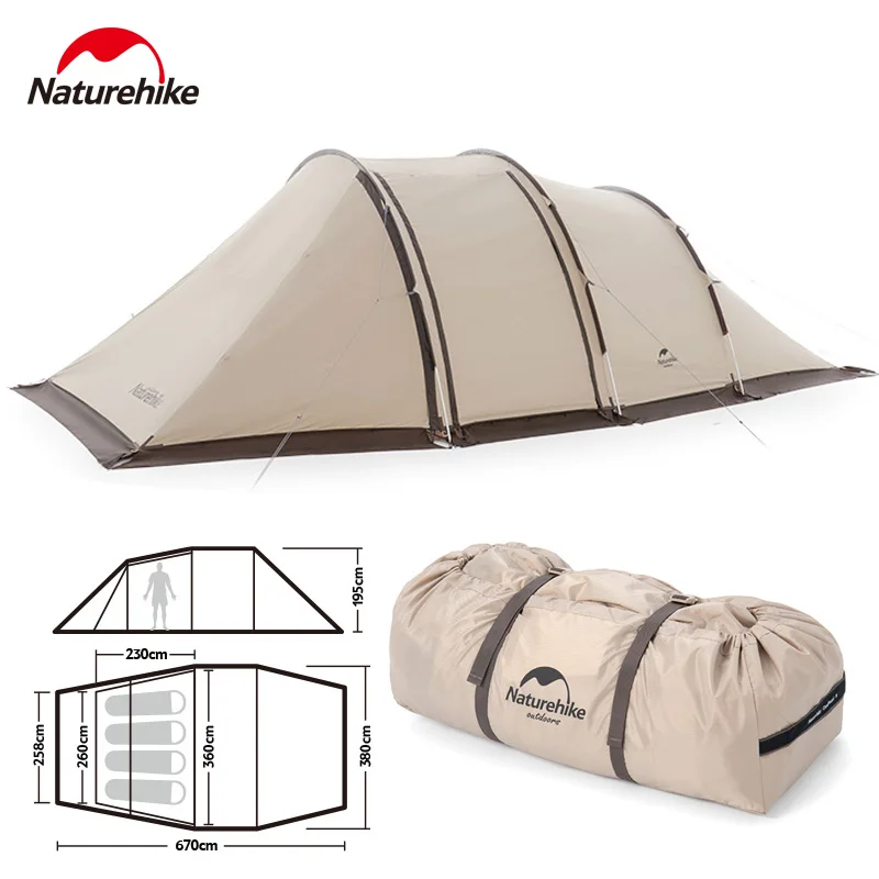 Палатка Naturehike туннельная с юбкой для снега большая портативная кемпинга зала