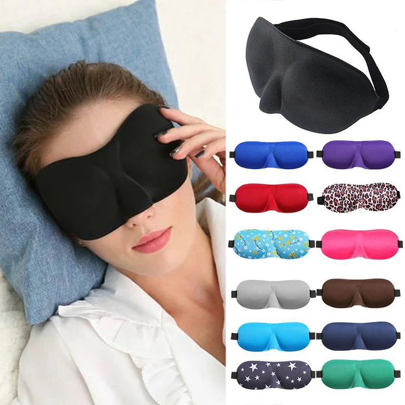 

Eye Cover Imitated Silk Sleep Eye Mask Sleeping Padded Shade Patch Eyemask Blindfolds Portable Travel Eyepatch Travel Relax Rest