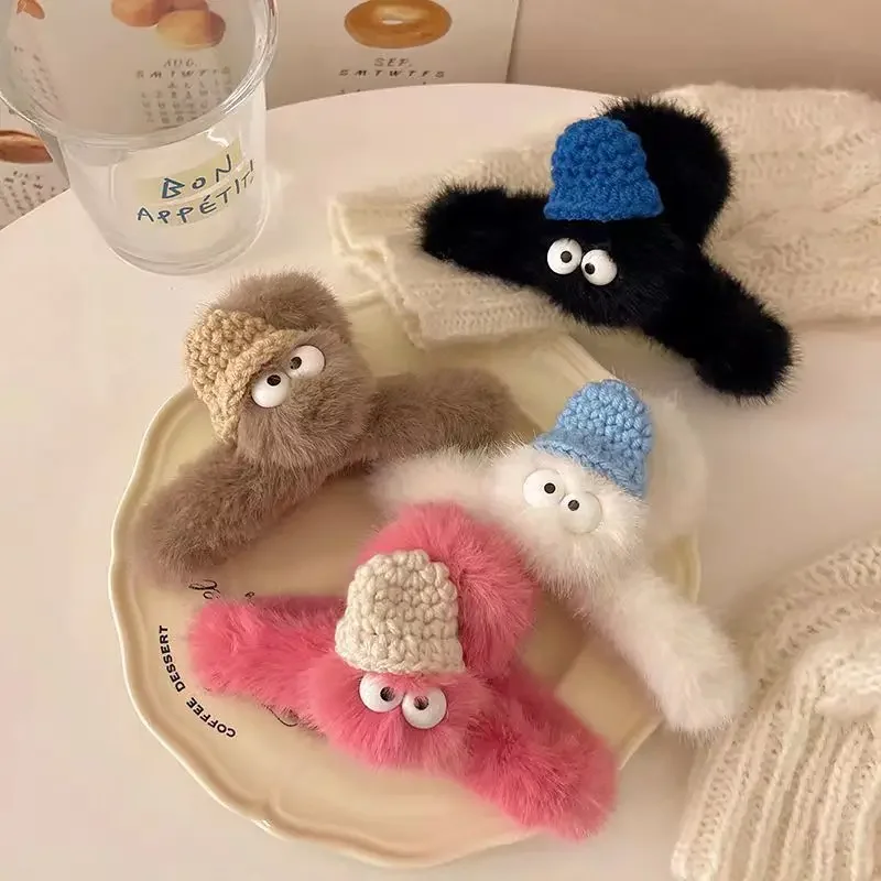 Новое поступление осенне-зимний высококачественный плюшевый коготь для волос