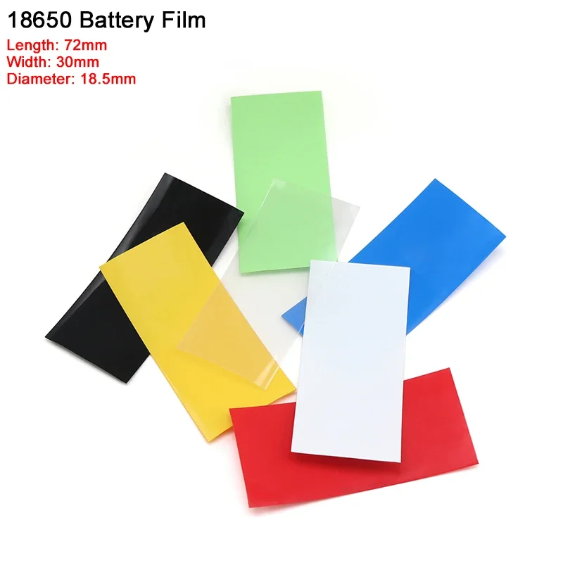 Фото 50/100/500 sztuk 18650/21700/26650 Lipo Battery Wrap PVC Termokurczliwa rurka Precut Izolowana folia ochronna Pokrowiec na etui №2