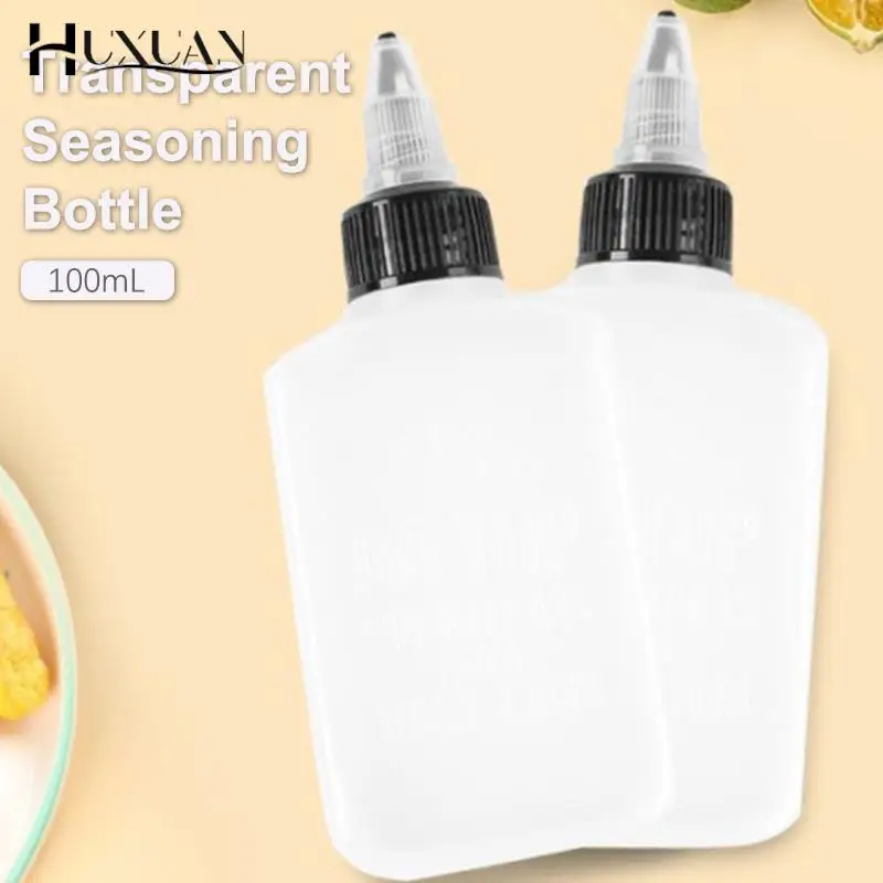 

Многофункциональная Пластиковая пустая бутылка объемом 100 мл, многоразовая банка с пустыми чернилами, крученая верхняя прозрачная бутылка для соуса