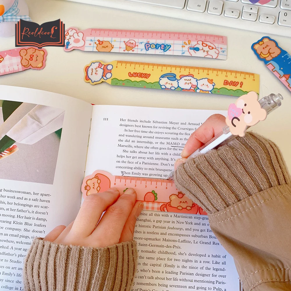 

1pc Cartoon Cute Plastic Ruler DIY Drawing Tool Student Office Learn Stationery Drawing Multifunctional Student Stationery