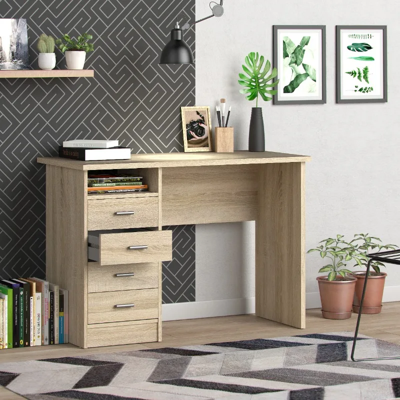 

Warner Desk with 4 Drawers, Oak Structure