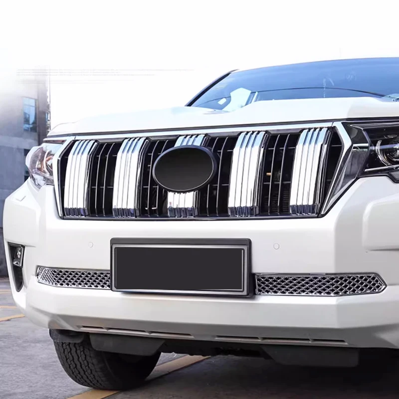 Хромированная накладка на переднюю решетку радиатора для Toyota Land Cruiser Prado 150 2014 2015