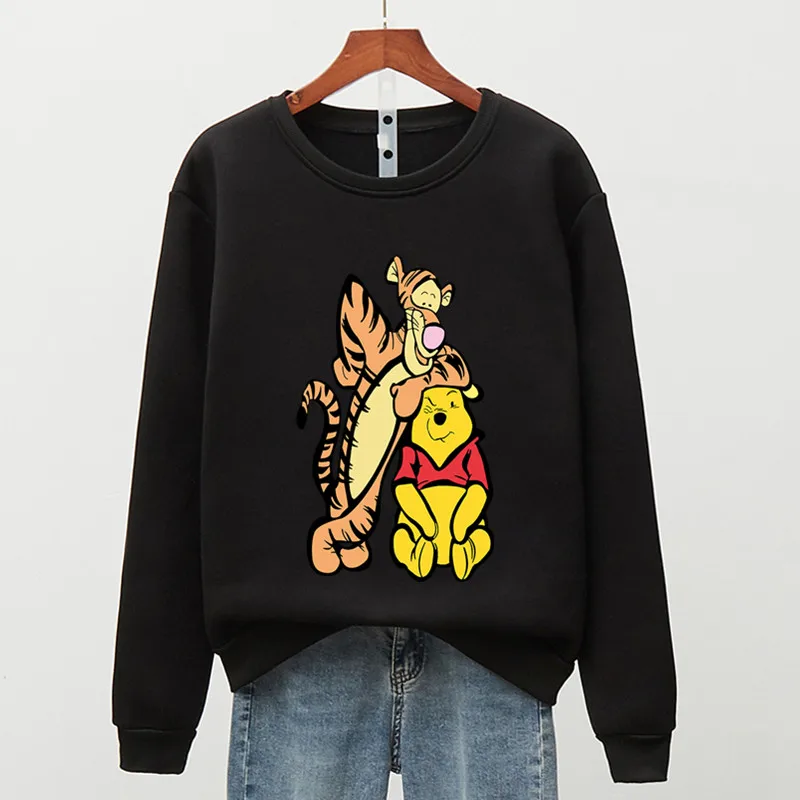 

Disney Brand Anime Hoodie Women Tigger and Pooh Harajuku Sweatshirt Streetwear Sweatshirt Pullovers Kawaii 90s Aesthetic Tops