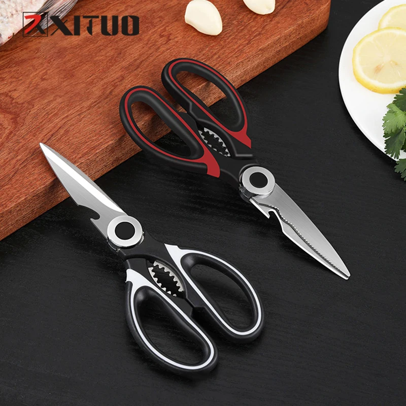 

XITUO Kitchen Shear Knives Multifunctional Stainless Steel Chicken Bone Scissors Cut Meat Fish Vegetables Kitchen Utility Tools