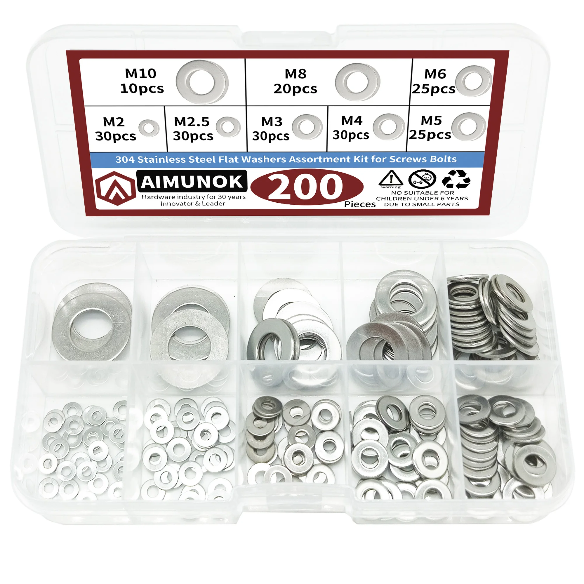 

Комплект шайб из нержавеющей стали 304 для декора дома