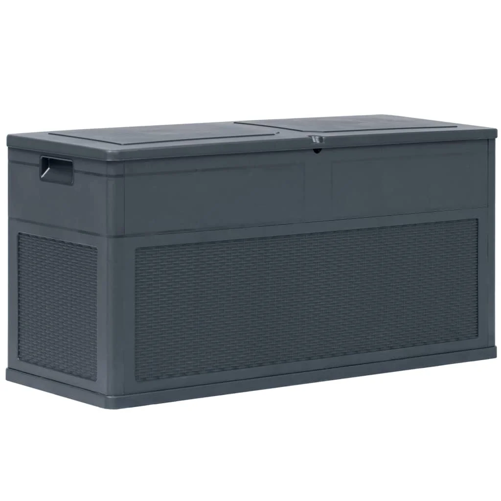 

Outdoor Patio Storage Box Outside Garden Deck Cabinet Furniture Seating 84.5 gal Anthracite