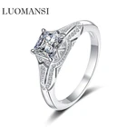 Ювелирные изделия из серебра 925 пробы с муассанитом, 1 карат, 2 карата, 7 мм