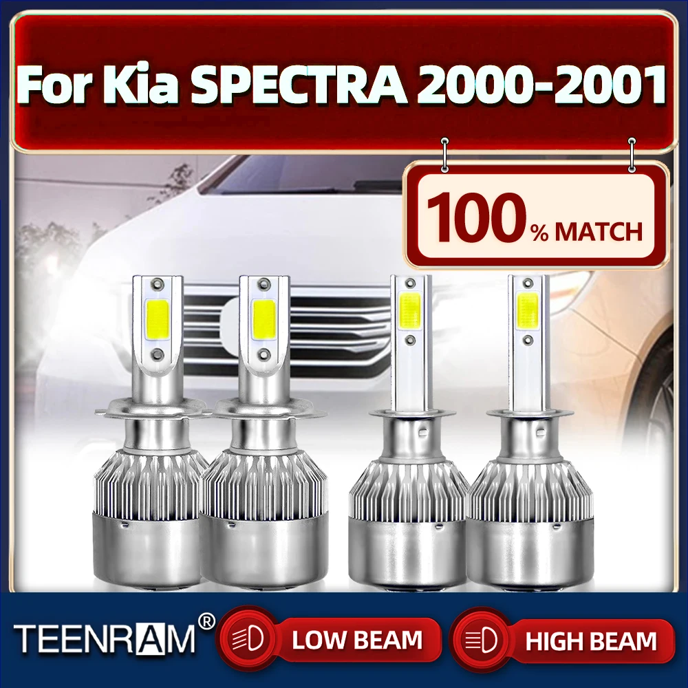 

Canbus LED Headlamps 40000LM 240W LED Car Headlight Bulbs 6000K Cold White Turbo Auto Light 12V For Kia SPECTRA 2000 2001