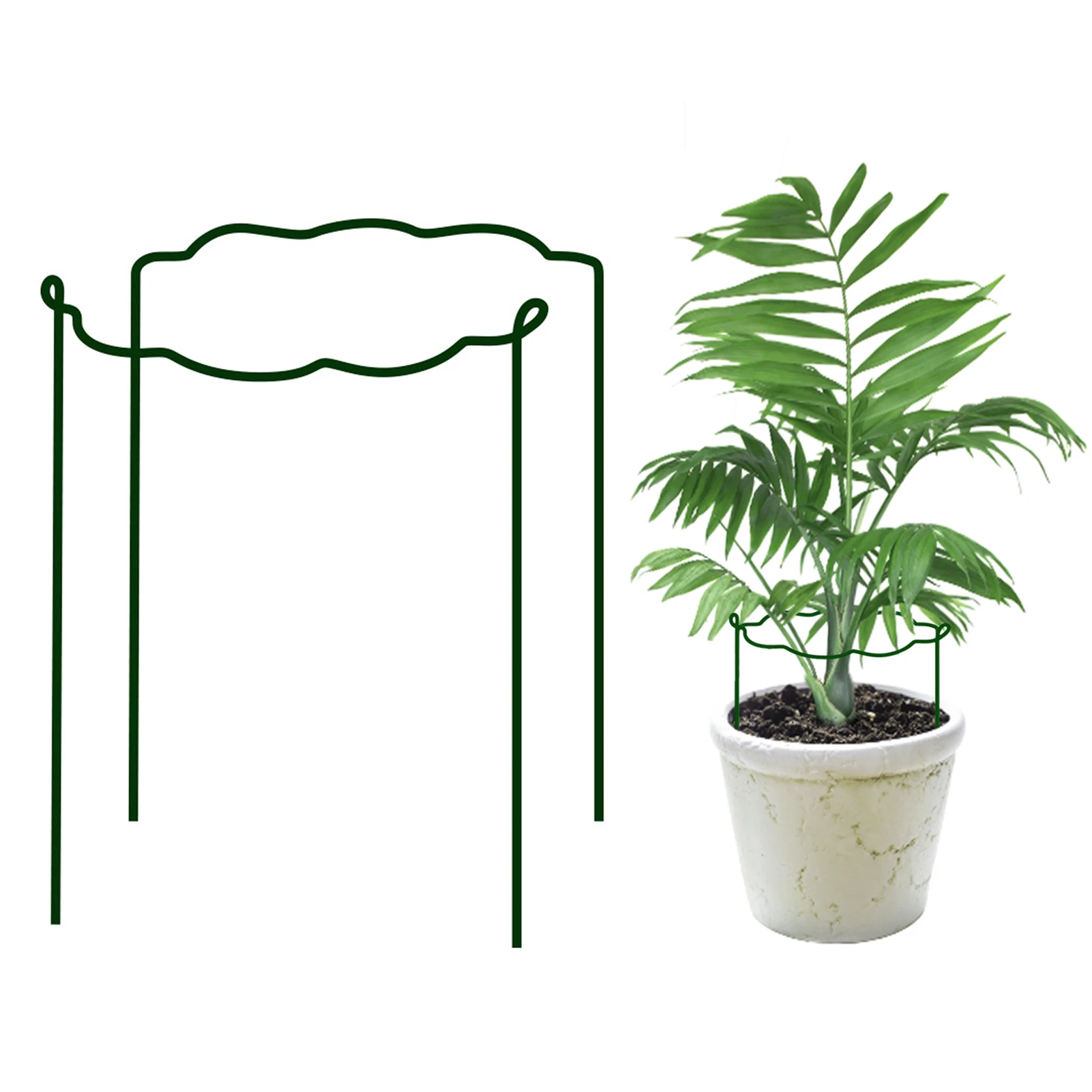 

5pcs Plant Support Stakes Ring Cage Metal Garden Plant Stake Plant Support Ring For Peony Tomato Vegetable Rose Flowers Vine