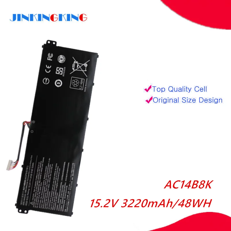 AC14B8K Аккумулятор для ноутбука ACER V3-111 V3-111P V5-122 V5-122P V5-132 V5-132P E5-771 E5-771G R3-131T R5-431T R5-471T