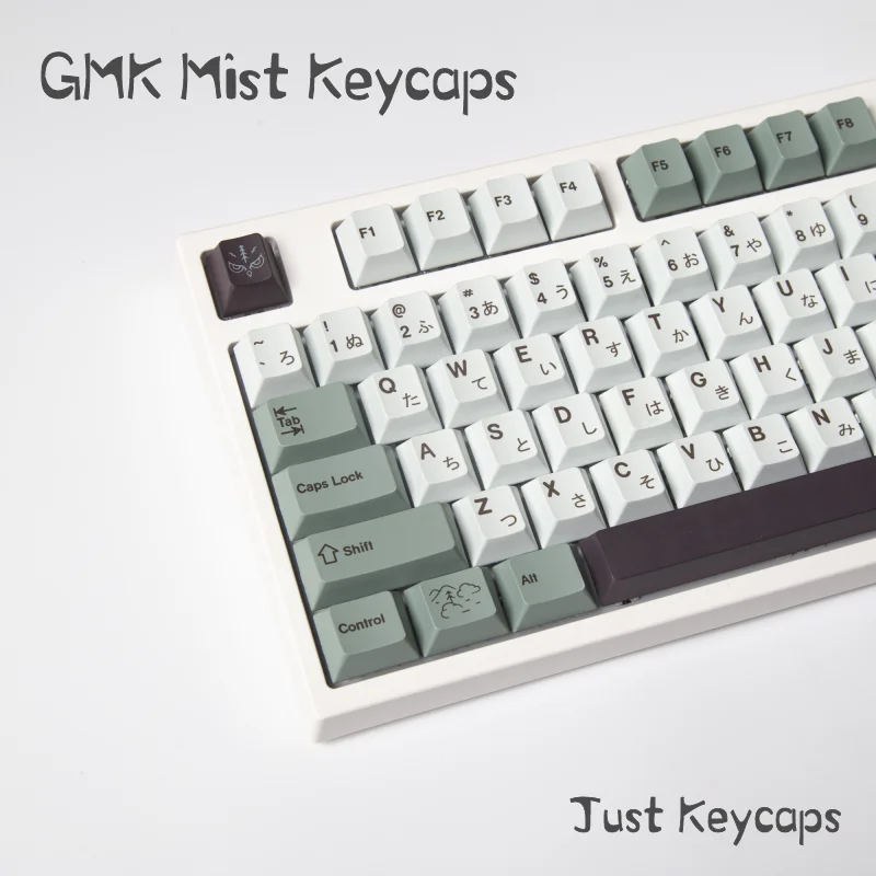 

Колпачки для клавиш GMK Mist для MX Switch, механическая клавиатура PBT Dye Subbed Cherry, японские минималистичные колпачки для клавиш GMK с 141 клавишами, 1 ком...