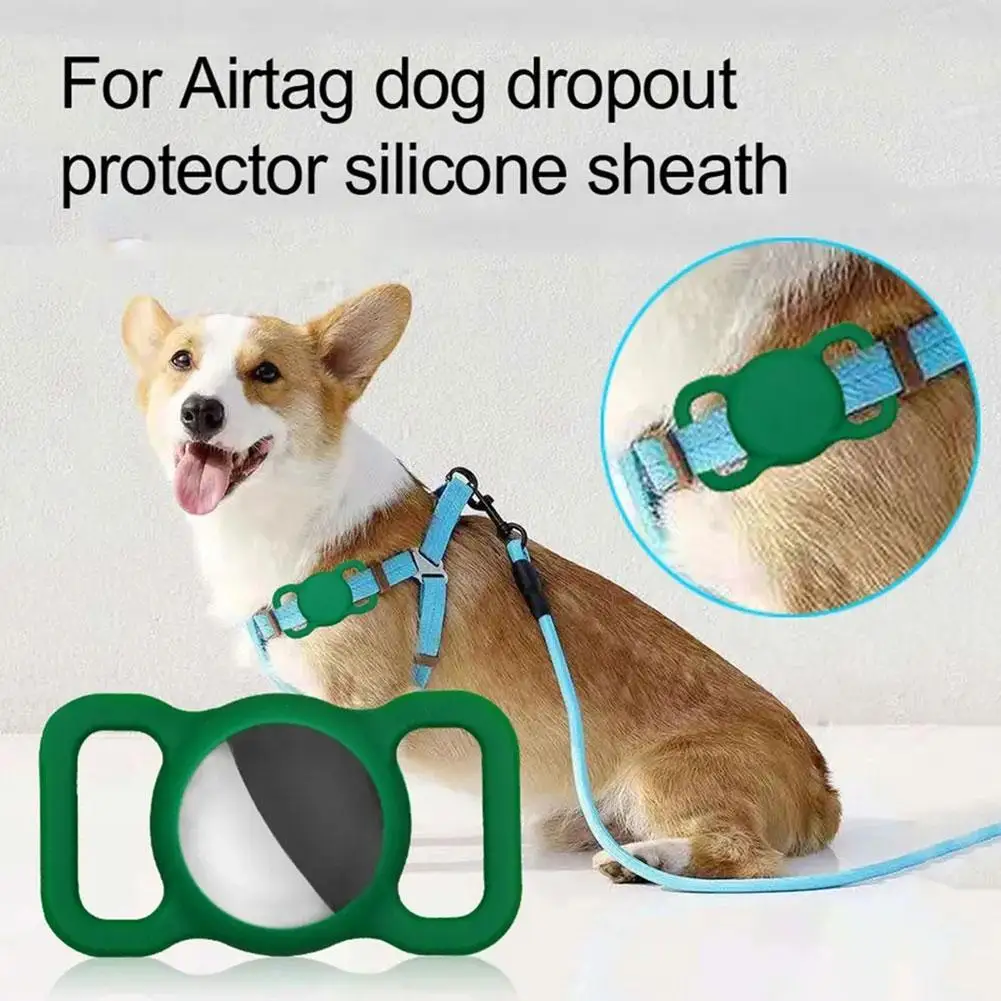 

For Apple Airtags Protective Silicone Case Dog Cat Collar Cover To Prevent Loss Tracker Locator Device Pets Anti-lost Protector