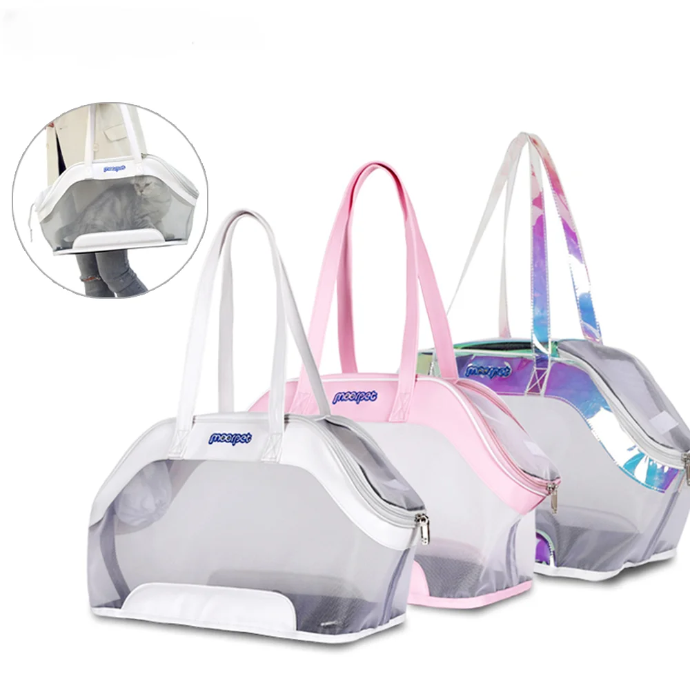 

Cat Bag Transparent Fashion Breathable Out Hand-carrying Pet Bag For Small Mini Dog Carrier Handbag Travel