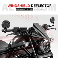 motorrad windshield for honda rebel cmx1100 cmx 1100 2021 2022 rebel1100 repair windscreen fairing cnc wind deflector 2mmblack