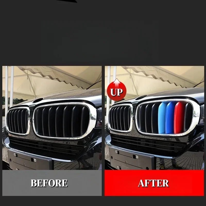 Фото Для BMW X5 E53 E70 F15 G05 1998-2022 BMW X6 E71 E72 F16 2008-2018 3 шт. Передняя решетка Strip Motorsport Power M Накладка №3