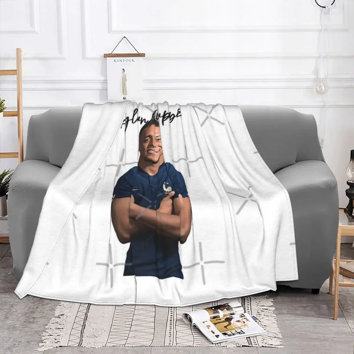 Одеяло Kylian Mbappe Покрывало на кровать зиму