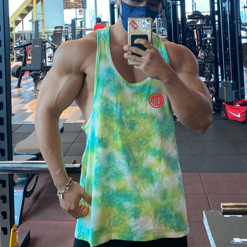 

2022 Summer New Brand Camouflage Sleeveless Shirt Fitness Printed Vest Men Casual Breathable Sports Slim Fit Vest Running Tops