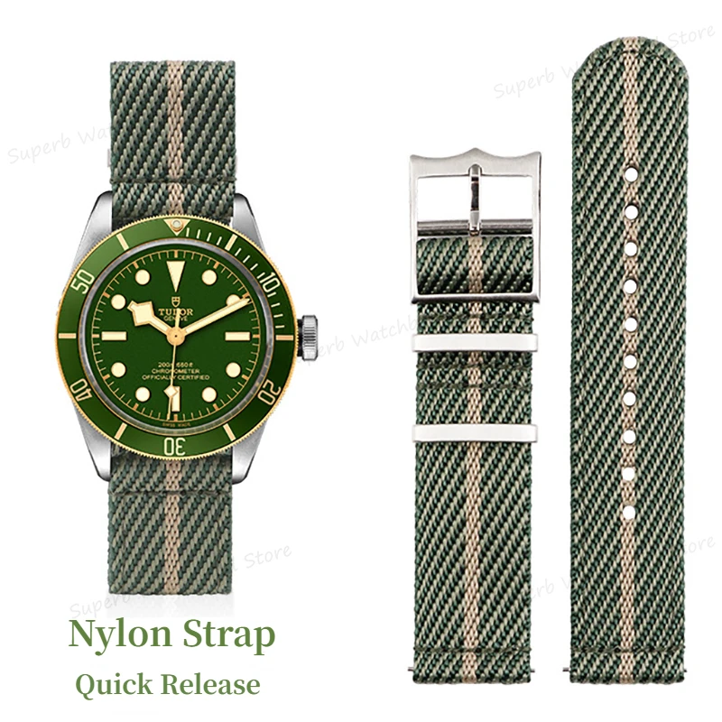 

Nylon Watch Band 20mm 22mm for Samsung Galaxy Watch3 4 5 Quick Release Fabric Bracelet for Huawei GT2/3 for Seiko Wrist Band