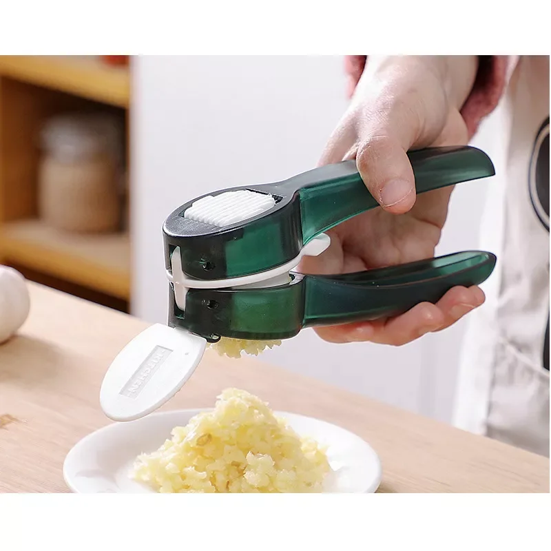 

NEW2023 1pcs Garlic Press Manual 2 In 1 Multifunctional Garlic Slicer Stainless Steel Garlic Mincer Chopping Squeezer Kitchen Ga