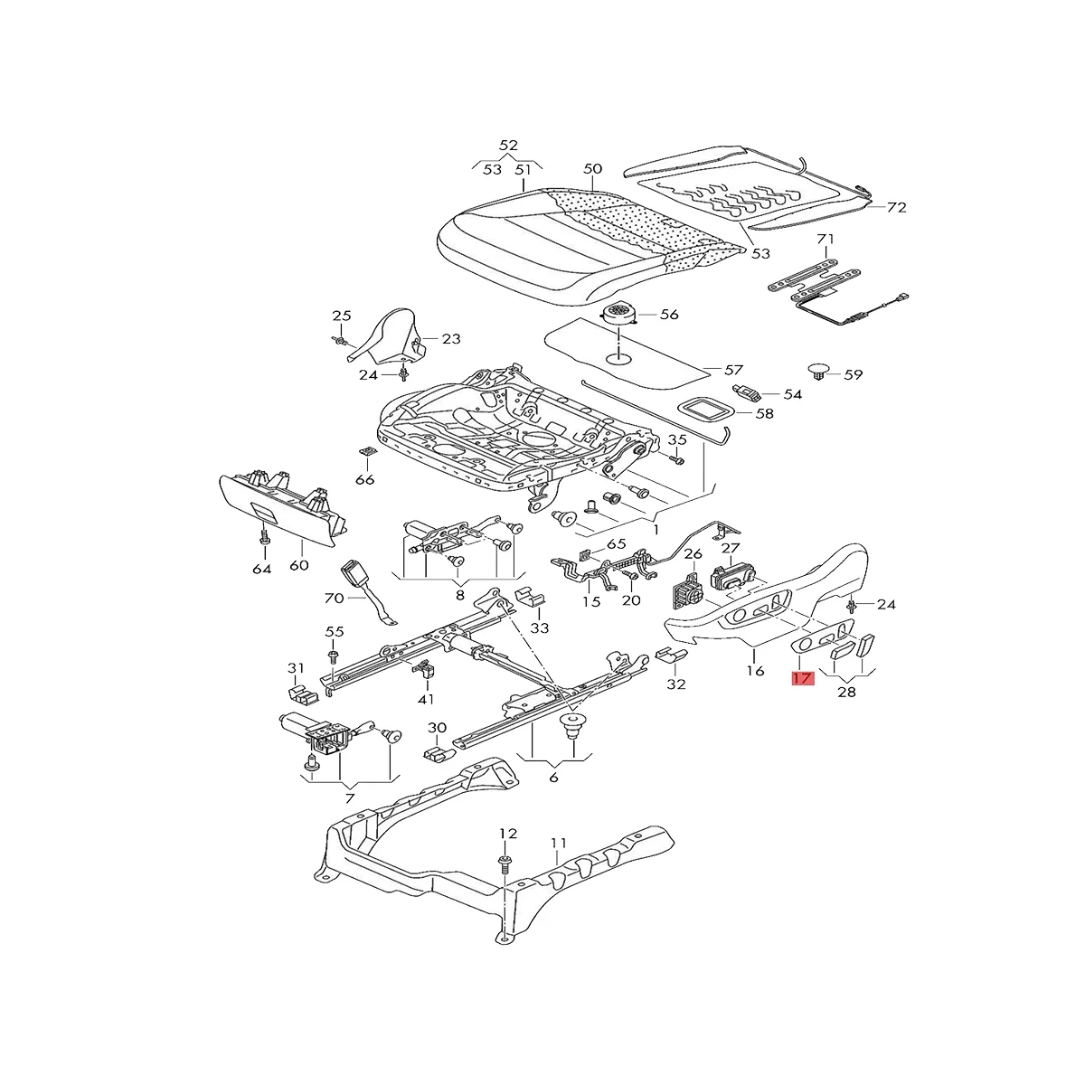 Кнопочный переключатель рамка Обложка отделка для 7P R Line 2011-2018 7P6882516C9B9
