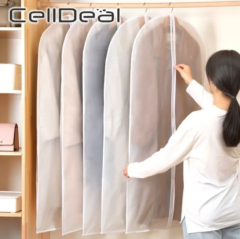 

CellDeal 5/10PCS Clothes Hanging Garment Dress Clothes Suit Coat Dust Cover Storage Bag Pouch Case Organizer Wardrobe Hanging