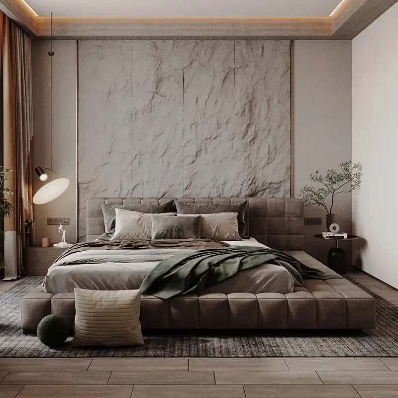 Фото @9Minimalist Create Twin Bed Modern Apartment Lazy Wedding Tatami Luxury Bed Ltalian Style Quality High End Cama Casal Muebles №4