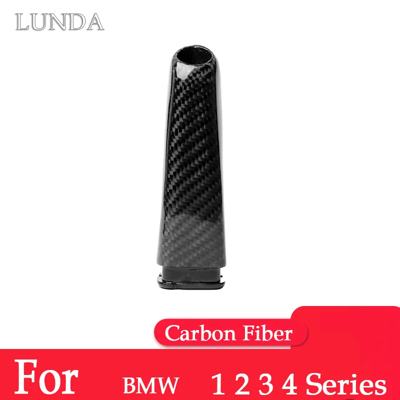 

LUNDA Car Handbrake Grip Handle Decor Cover Trim For BMW 1 2 3 4 Series E46 E90 E92 E60 E39 F30 F34 F20 Accessory Carbon Fiber