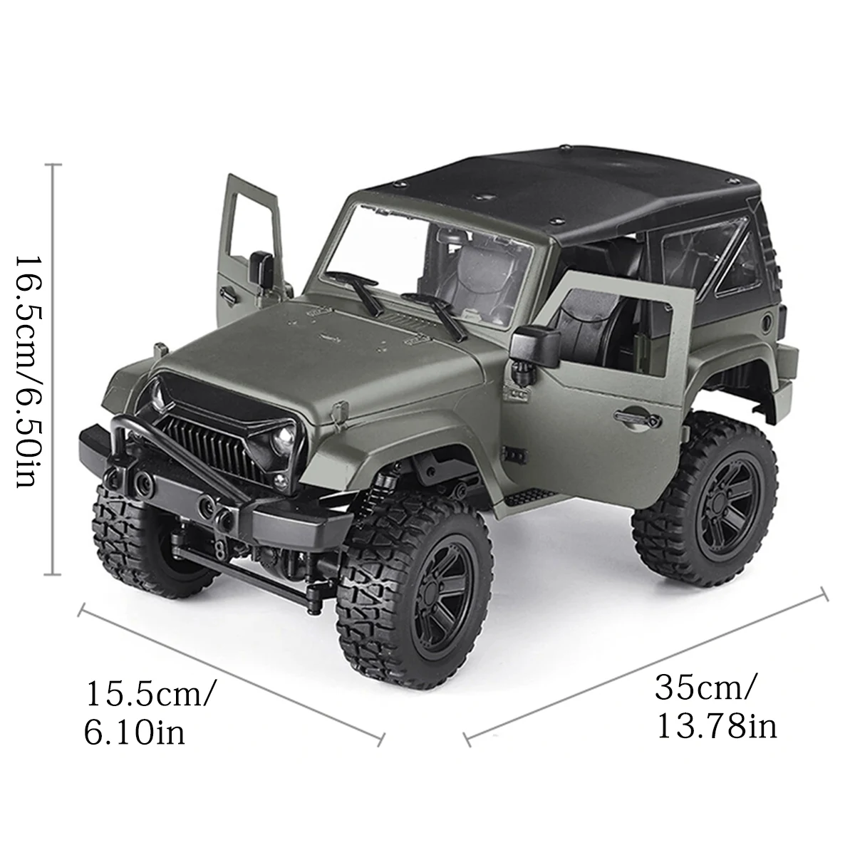 1/14 Remote Control Cars Toy 2.4GHz RC Jeep W/ LED Light 4-driving Force Off-Road Vehicle RC Car 500mAh Chargeable for Kids Gift enlarge
