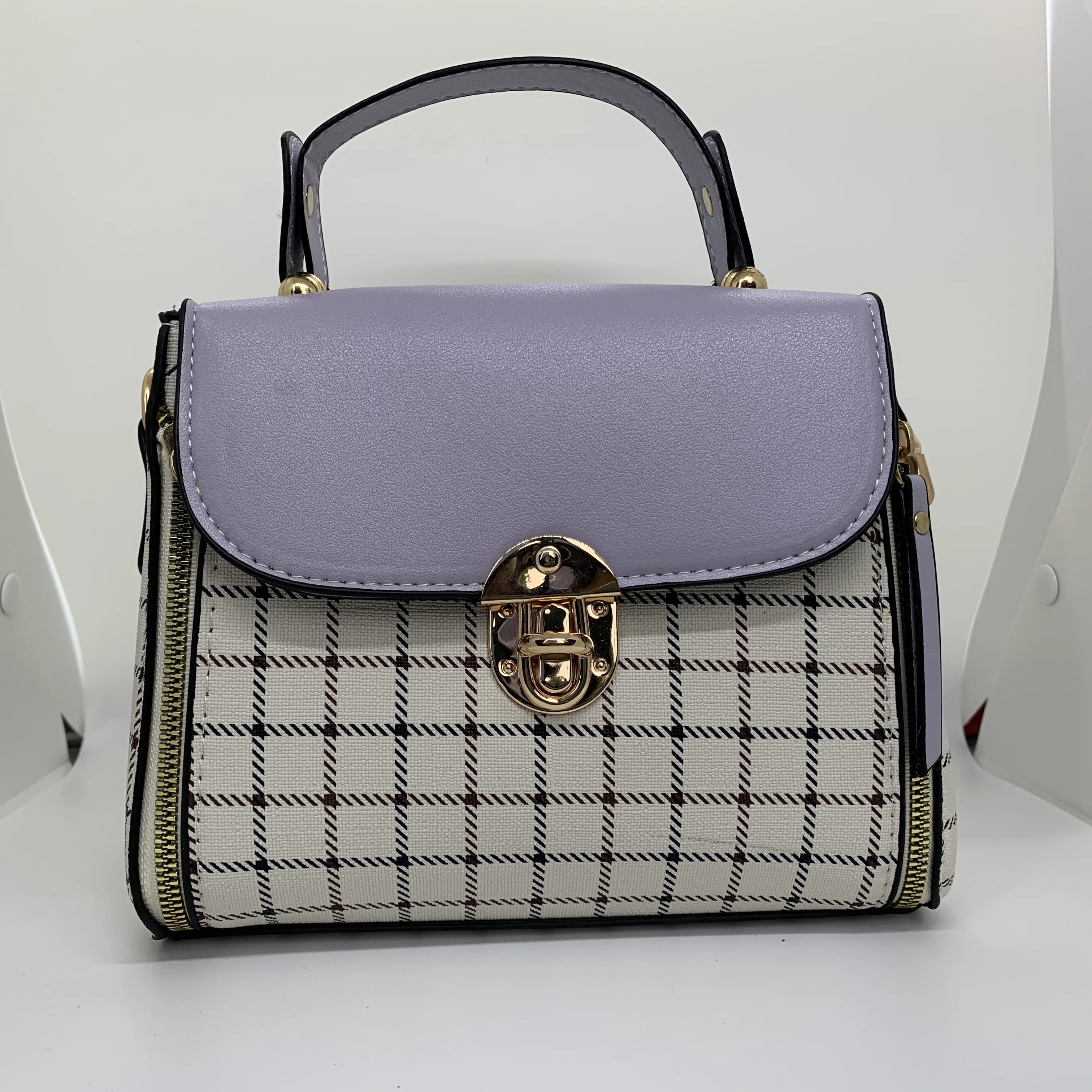 Корейская модная клетчатая женская сумка через плечо Диагональная Сумка Baoge 22x12x17