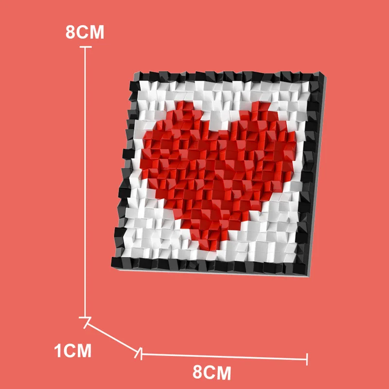 Креативная Фоторамка С Изображением Любви Строительные Блоки Микро Частицами