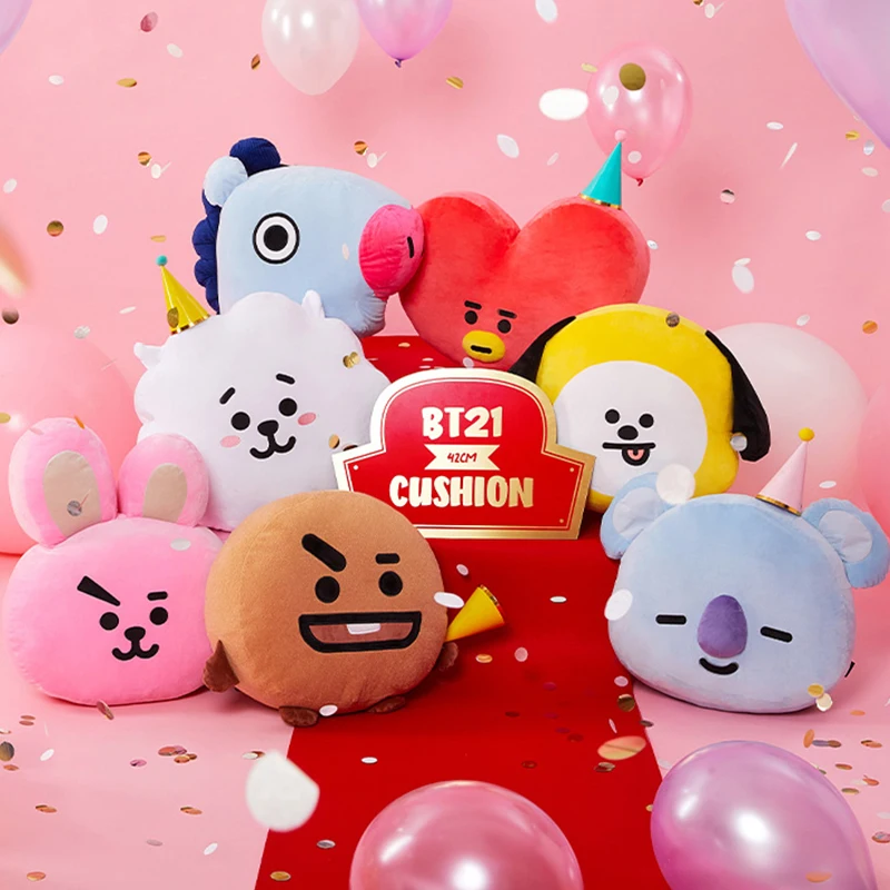 

37-50Cm Genuine Kpop Bt21 Periphery Plush Pillow Cushion Bts Cute Anime Figure Chimmy Soft Plushie Stuffed Toys Doll Girls Gifts