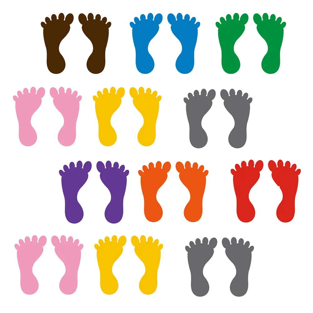 

12 Pairs Footprint Stickers Sensory Decorative Stair Decals Waterproof Cartoon Kids Room PVC Floor Big Shoe