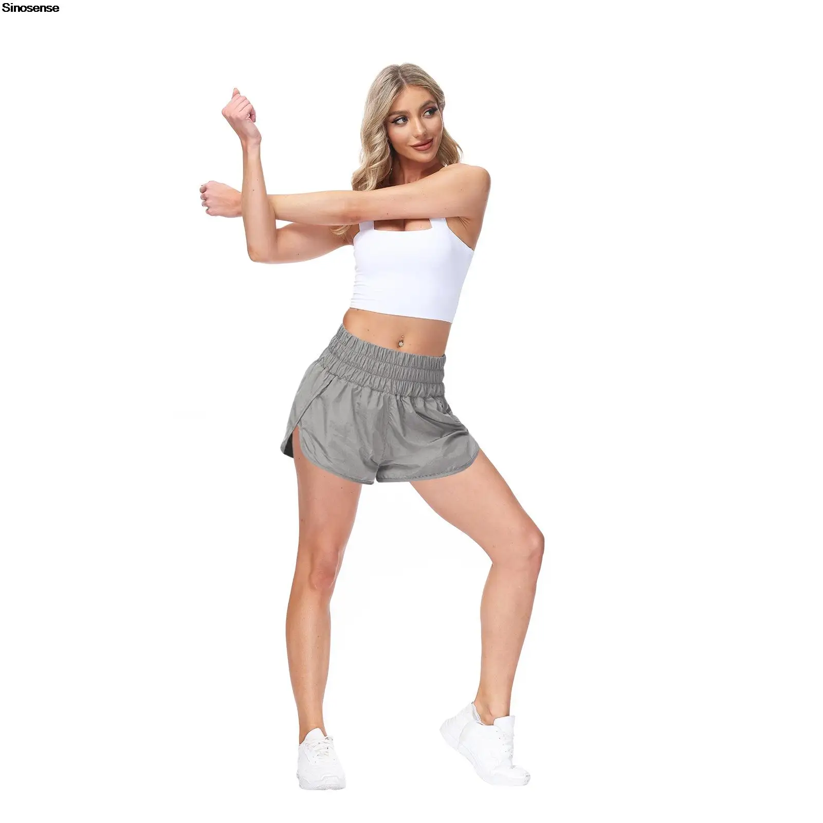 

Women 3 Inch Running Shorts Pocket Elastic High Waist Outdoor Sporty Workout Quick Dry Athletic Shorts Pants Casual Home Shorts