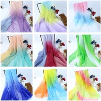 chiffon fabric spinning table dress shirt fashion closing color changing strawberry dresses charms fabrics tulle transparent