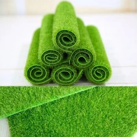 artificial grassland simulation moss lawn fake green grass mat carpet turf diy micro landscape home floor garden decor 1pc