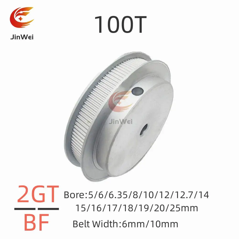 

2GT/GT2 Шкив ГРМ 100T Зубчатые зубы Диаметр 5/6/8/10/12/14/15/16/17/18/19/20/25 мм Синхронные колеса Ширина 6 мм/10/мм Ширина ремня