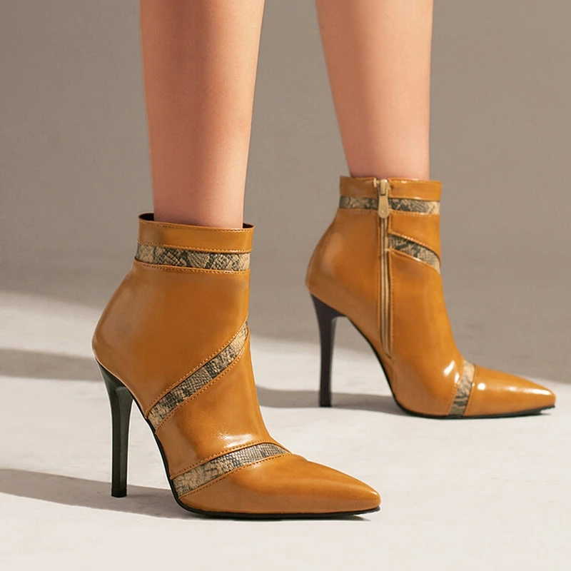 

Женские сапоги QPLYXCO 2022, женские сапоги больших и маленьких размеров 34-48, осенне-зимние сексуальные праздничные туфли на молнии с острым носк...