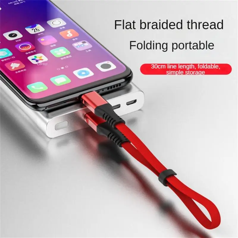 

Foldable Data Transmission Line Portable Fast Charge Line For Android Huawei Short Style Data Wire Multi Effect Integration 2.4a