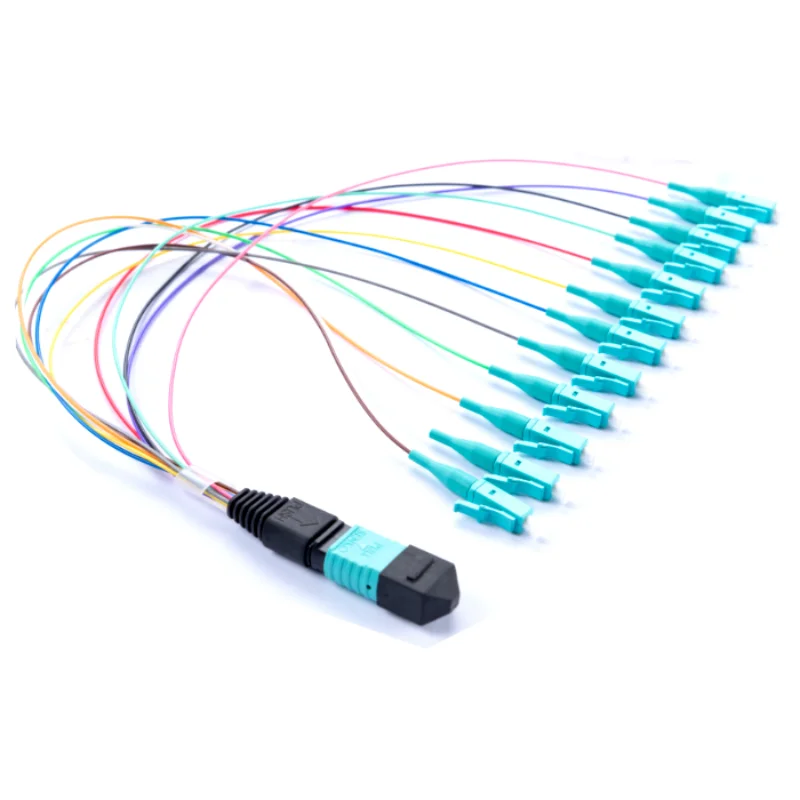 

MPO/Female to LC duplex 12 Fibers OM3 Multimode Fiber Optic Fanout Cable