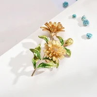 exquisite enamel flower brooches daisy weddings bouquet clothes office brooch pins gifts jewelry accessories for women