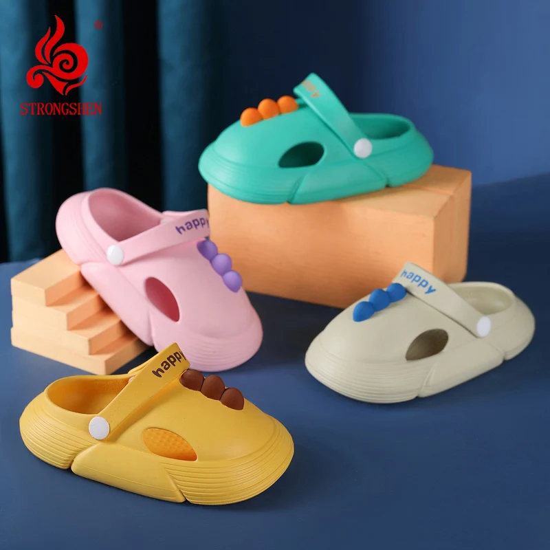 Сандалии для сада STRONGSHEN детские летние Нескользящие быстросохнущие с мультяшным