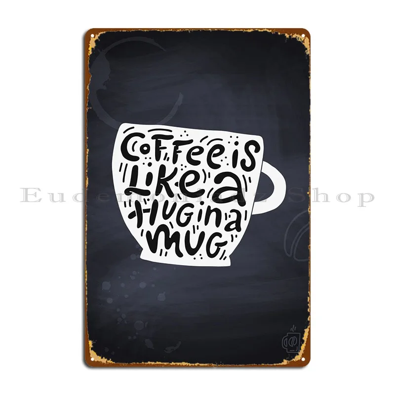 

Металлический плакат с надписью на кофе, индивидуальный дизайн, фотоплакат