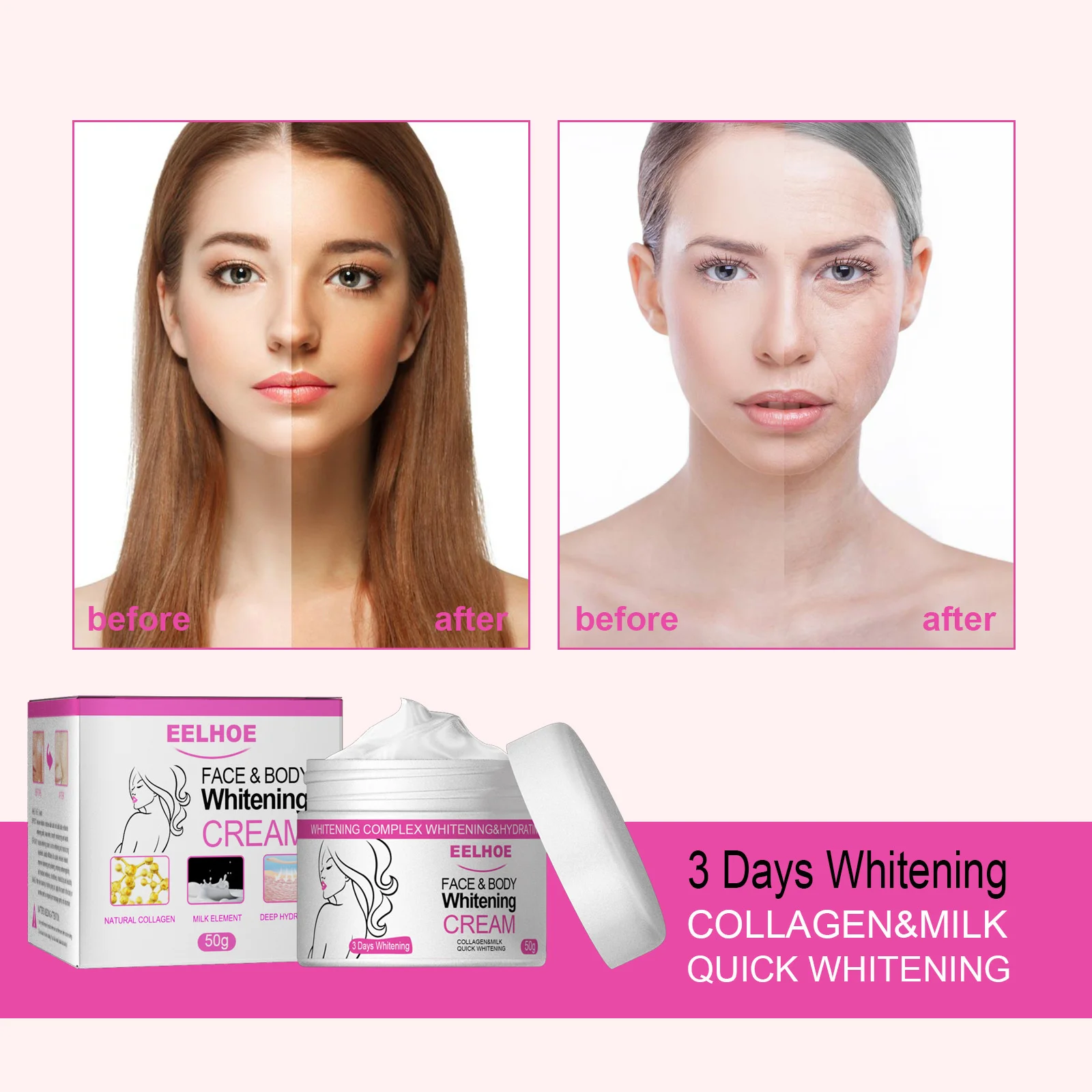 

Body Whitening Cream Effective Whiten Underarm Knee Buttocks Private Bleach Remove Melanin Pigmentation Improve Dull Skin Care