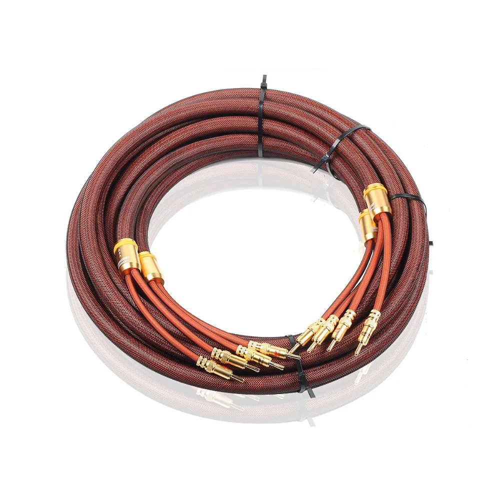 

Choseal LB-5109 6N OCC аудиофил HIFI динамик кабель 24K позолоченный Банановый штекер 2,5 м не DIY (пара)