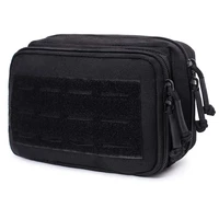 tactical molle admin pouch with map sleeve compact utility edc tool organizer hunting gear bag modular attachment pouch