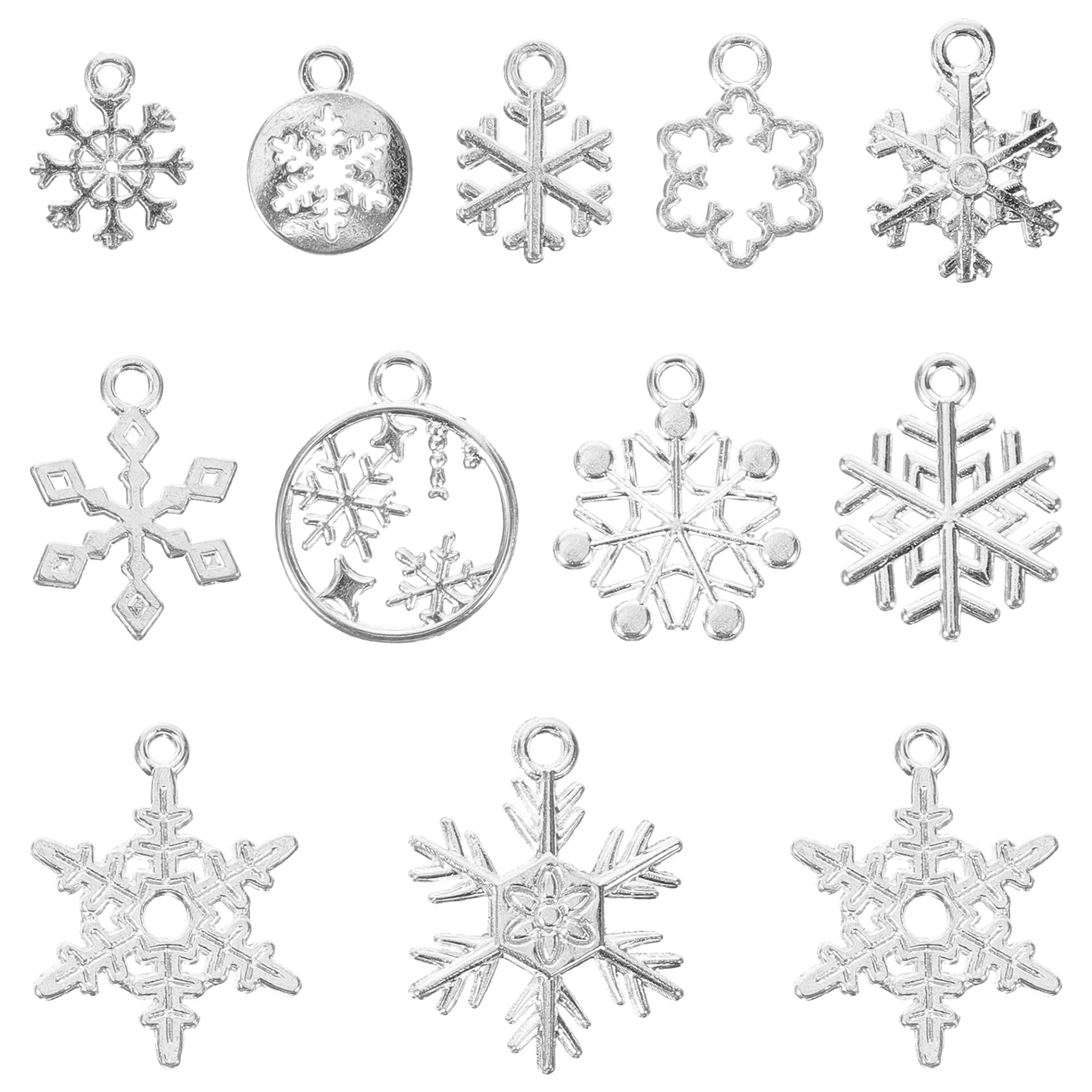 

Snowflake Charms Silver Alloy Winter Christmas Jewelry Findings Diy Necklace Bracelet Earring Making Supplies